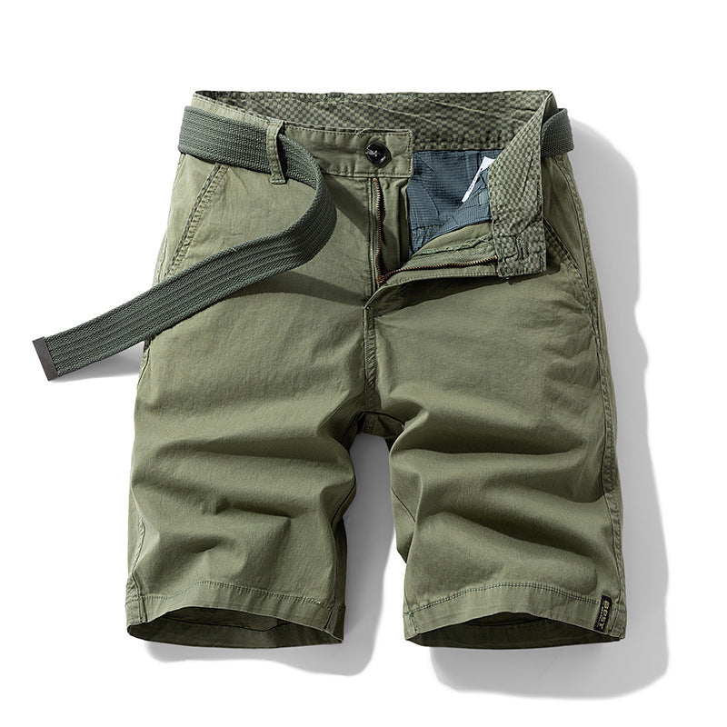 Hong Kong Style Loose Straight Men's Fifth Pants Summer