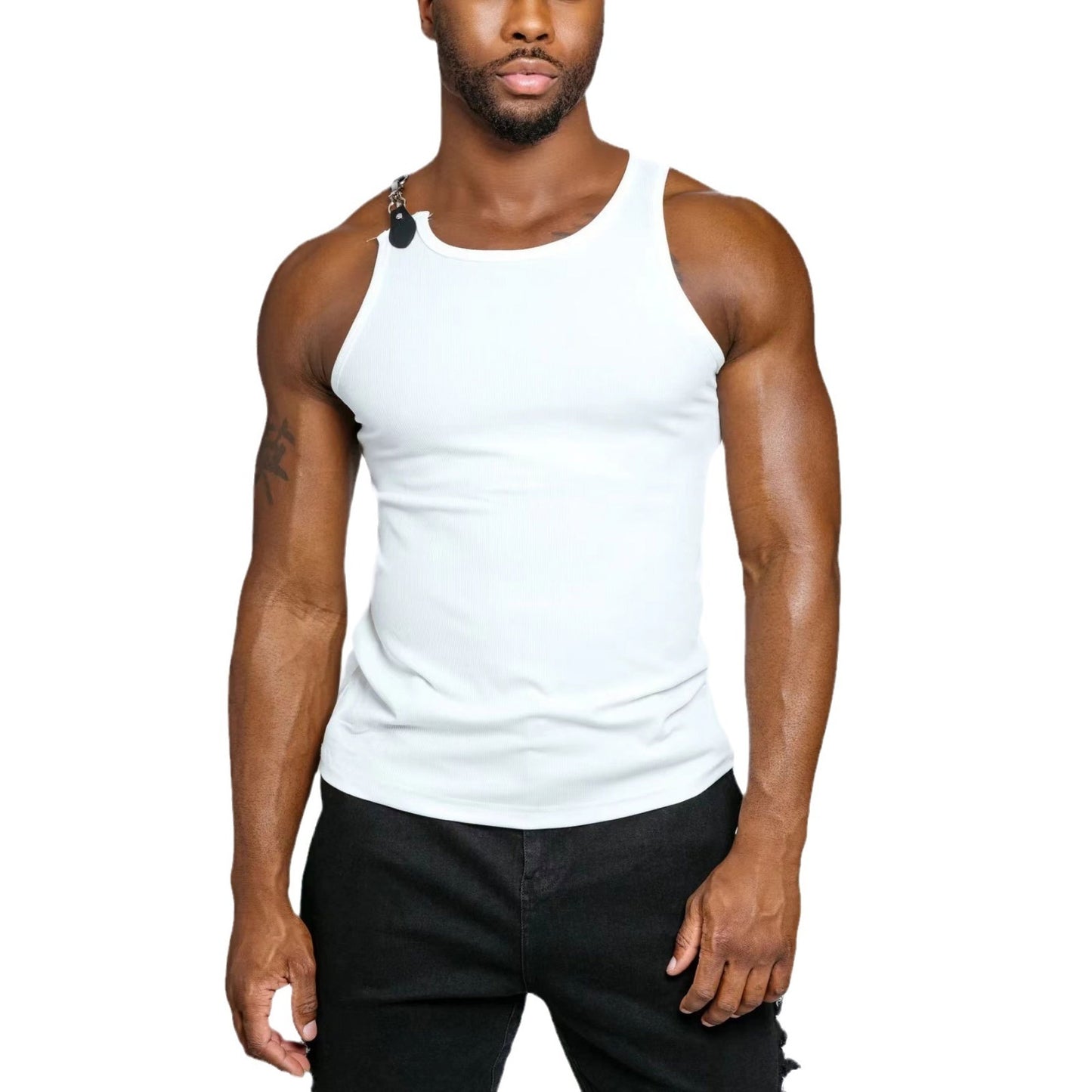 Sleeveless Threaded Vest