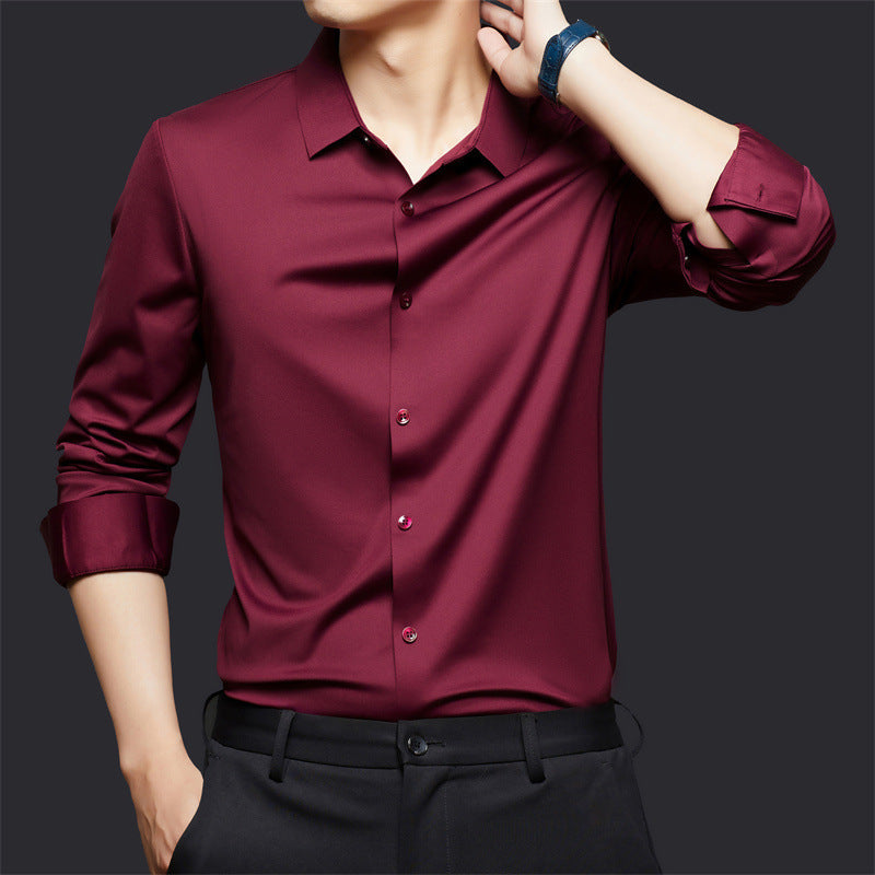 Seamless High Elastic Long Sleeve Anti-wrinkle Shirt