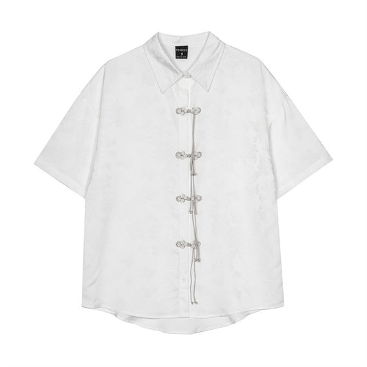 Fashion Cardigan Short Sleeve Shirt For Men