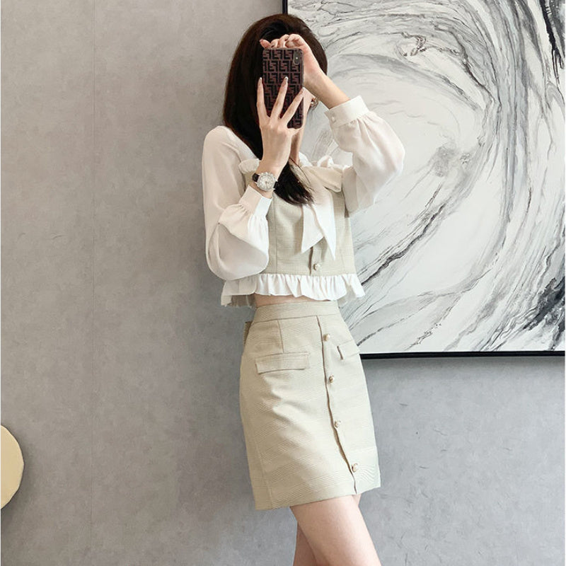Two Piece Elegant And Sweet Skirt For Women