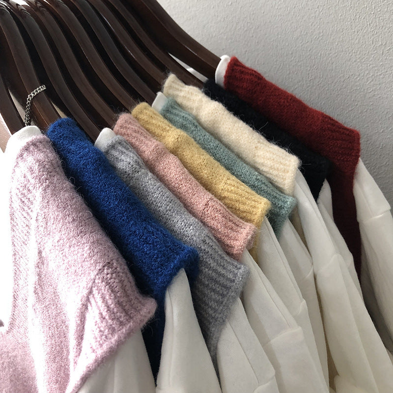 Preppy Style V-neck Loose And Idle Sleeveless Waistcoat BX045