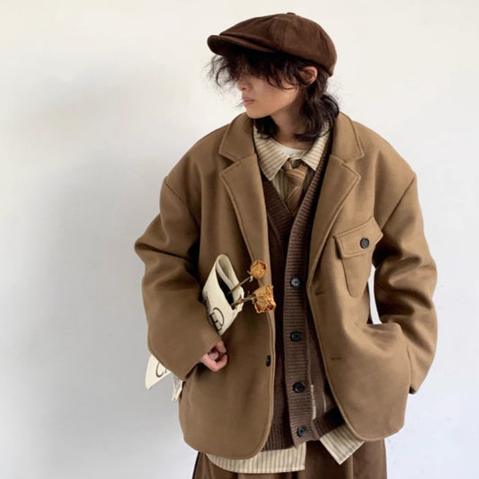Men And Women College Style Loose Trendy Casual Jacket