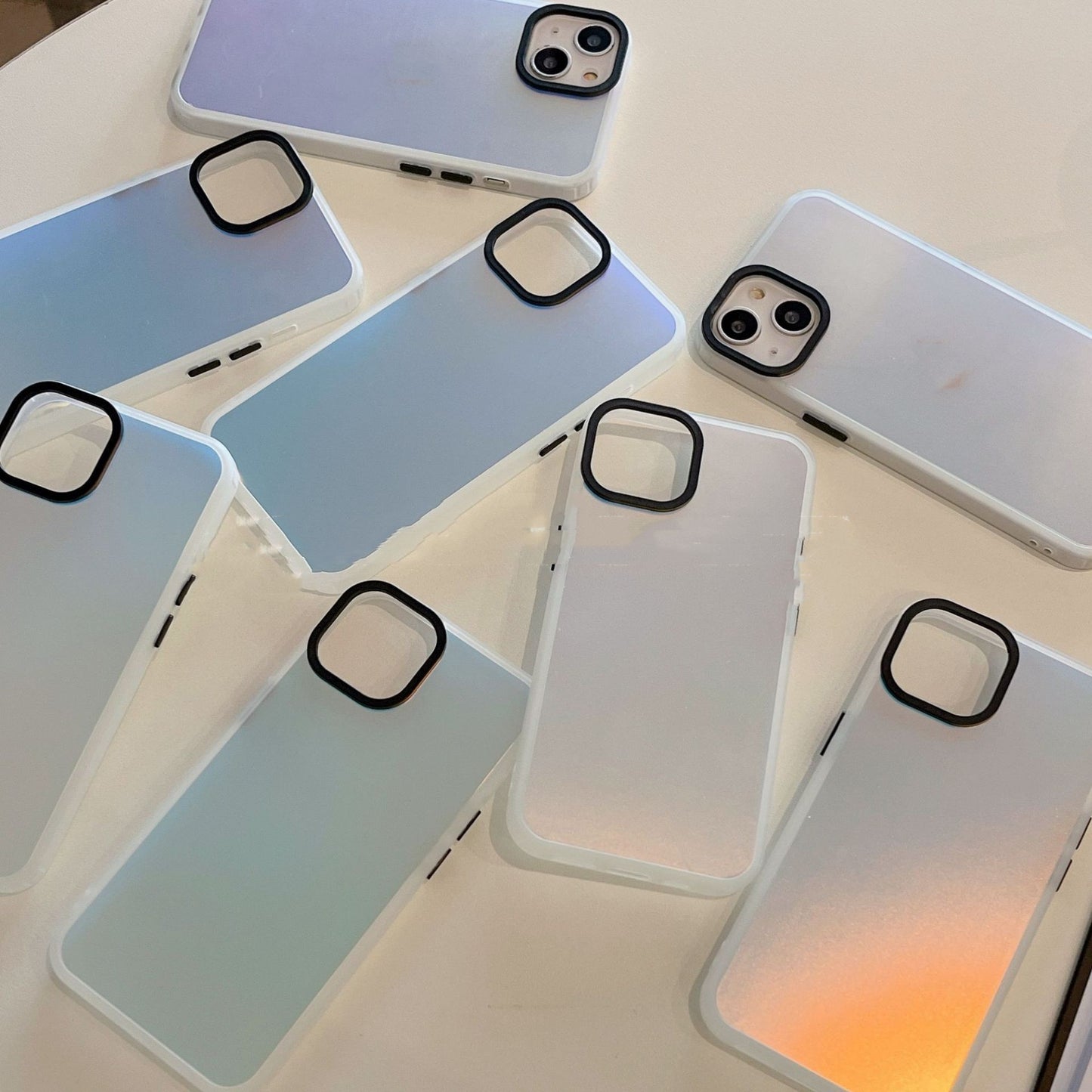 Laser Gradient Transparent Frosted Phone Case