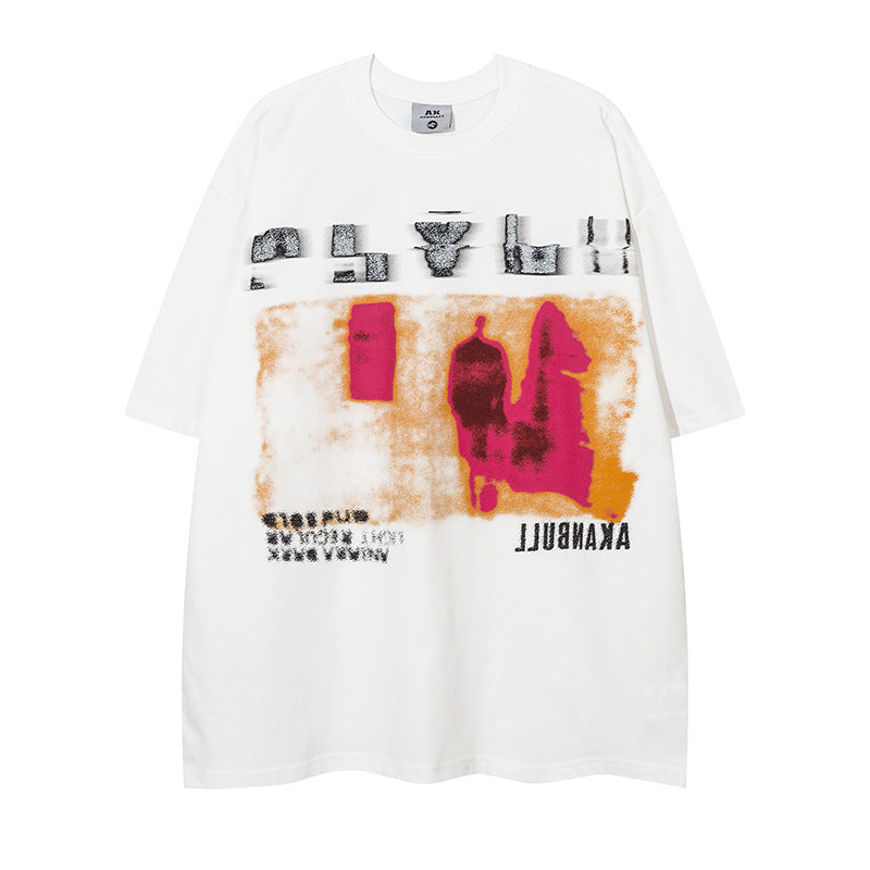 American Fashion Brand Printed Short-sleeved T-shirt