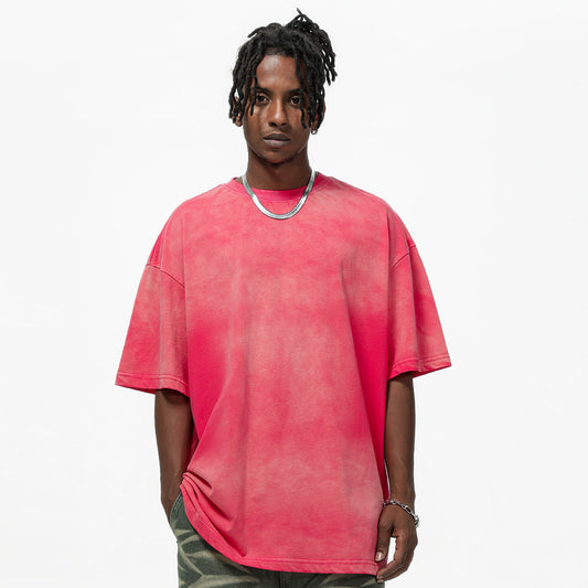 Wash Distressed Dirty Short Sleeve