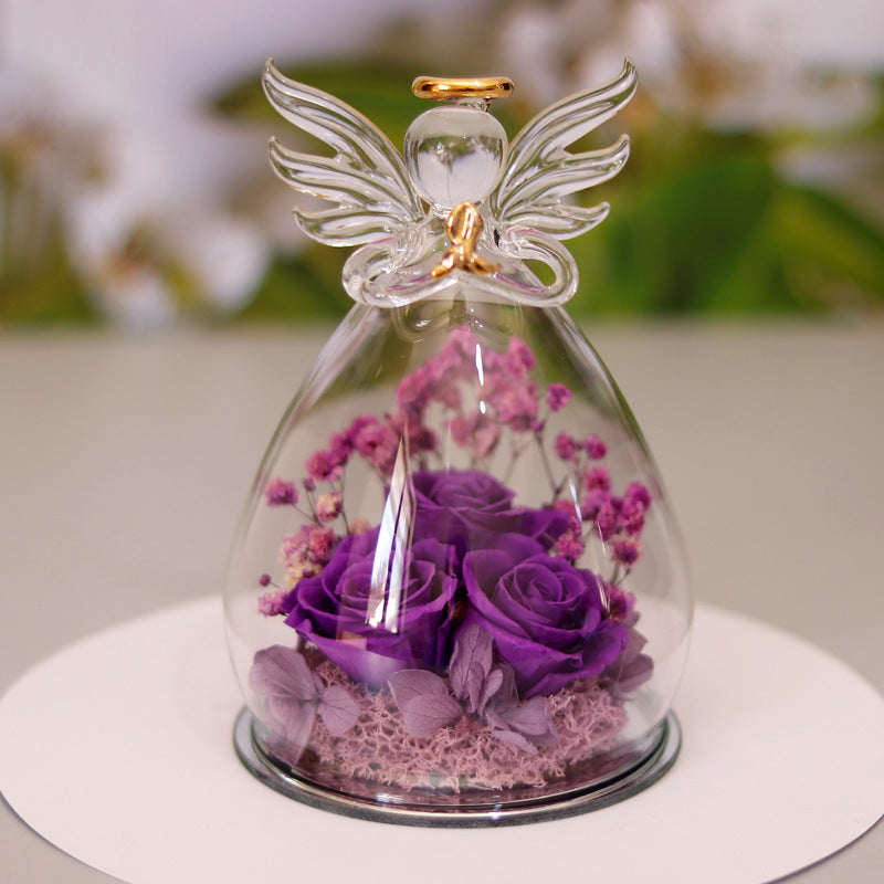 Eternal Rose Gift Box Angel Glass
