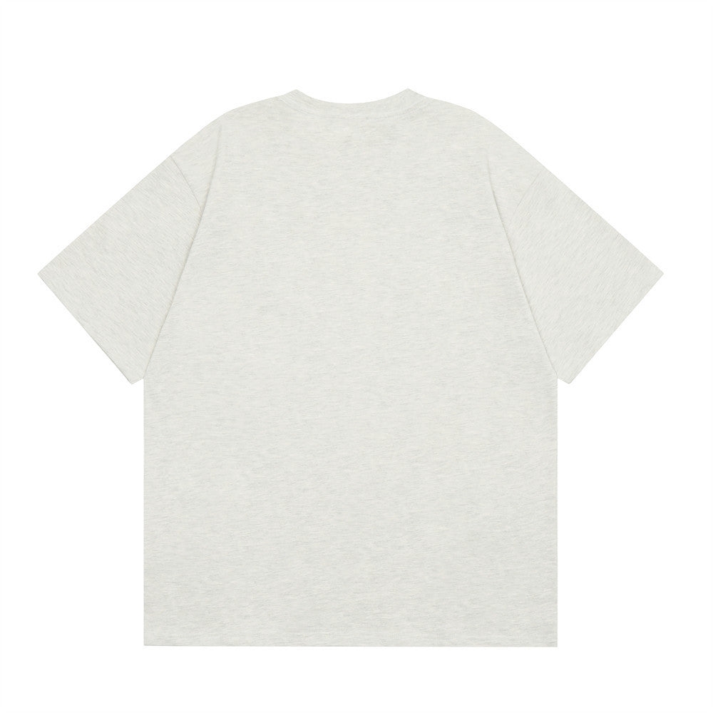 Letter Print In Picture Short Sleeve Men