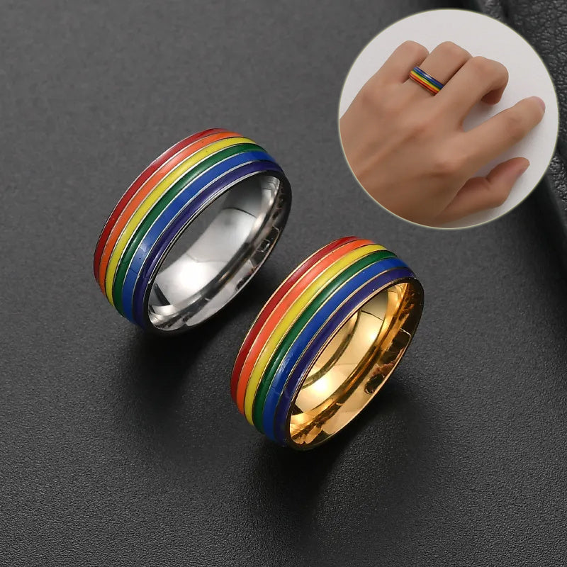 Fashion Rainbow Pride Ring