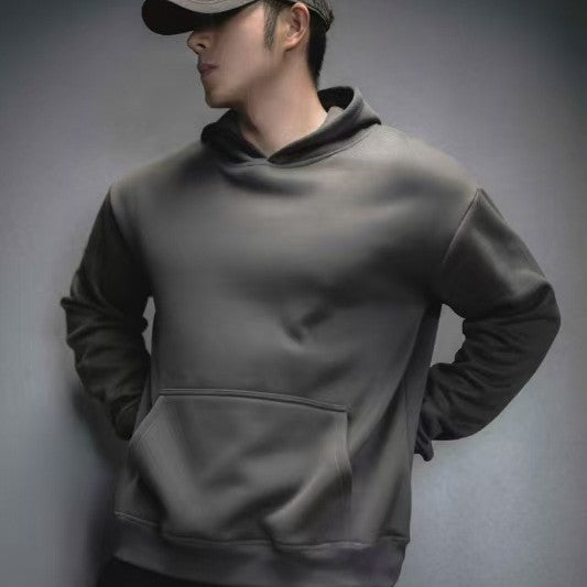 Heavy Polar Fleece Casual Exercise Training Running Hooded Sweater