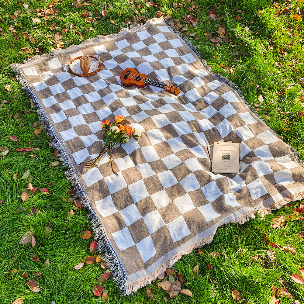 Bohemian Knitted Chenille American Outdoor Camping Rugs