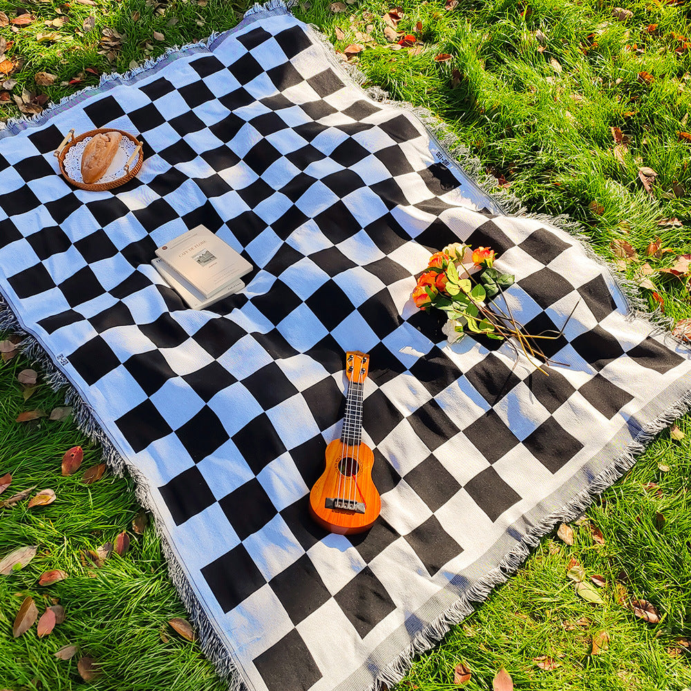 Bohemian Knitted Chenille American Outdoor Camping Rugs