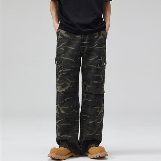 Paratrooper Camouflage Cargo Pants Men And Women Multi-pocket
