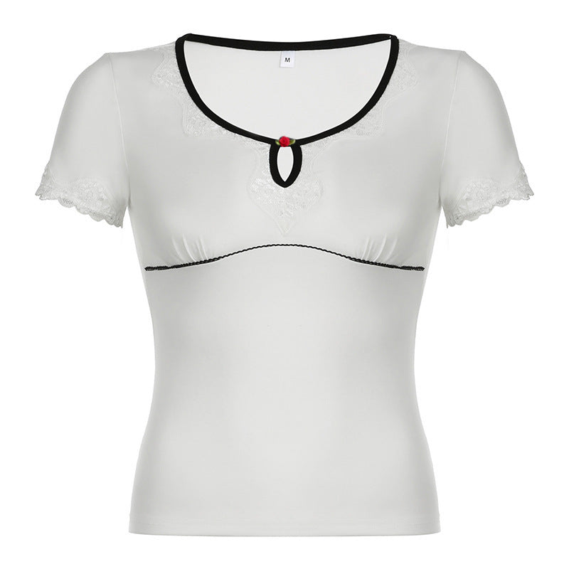 U-neck All-matching Outer Wear Summer Top