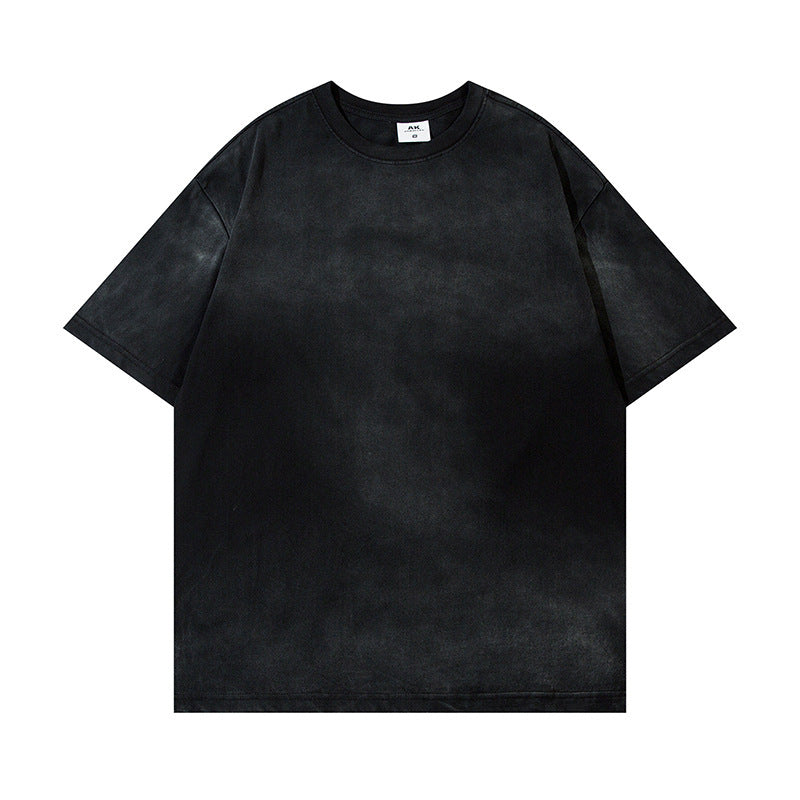 Wash Distressed Dirty Short Sleeve