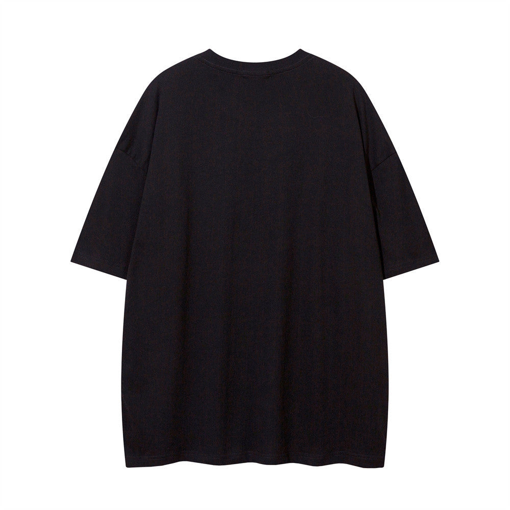 Mask Printed Short-sleeved T-shirt For Men