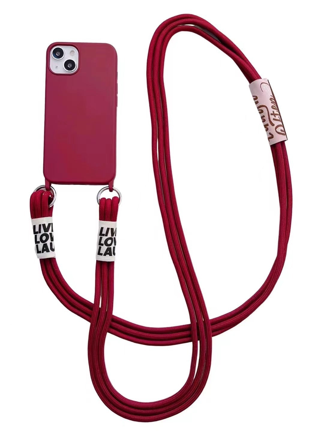 Long Diagonal Strap Liquid Silicone Phone Case