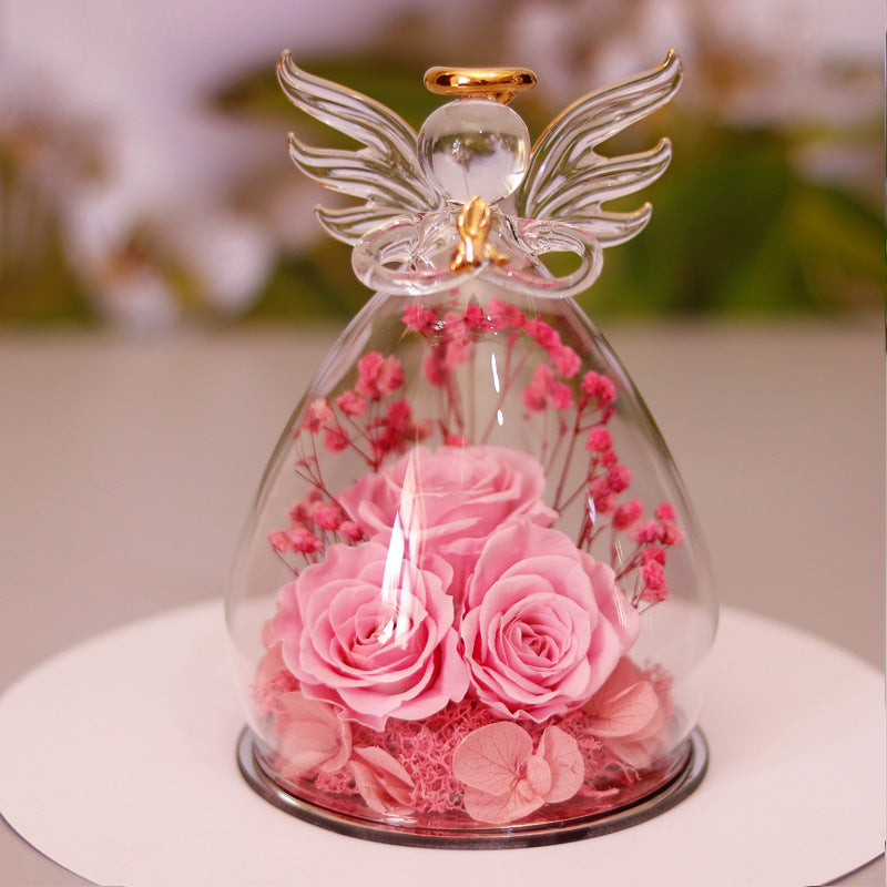 Eternal Rose Gift Box Angel Glass