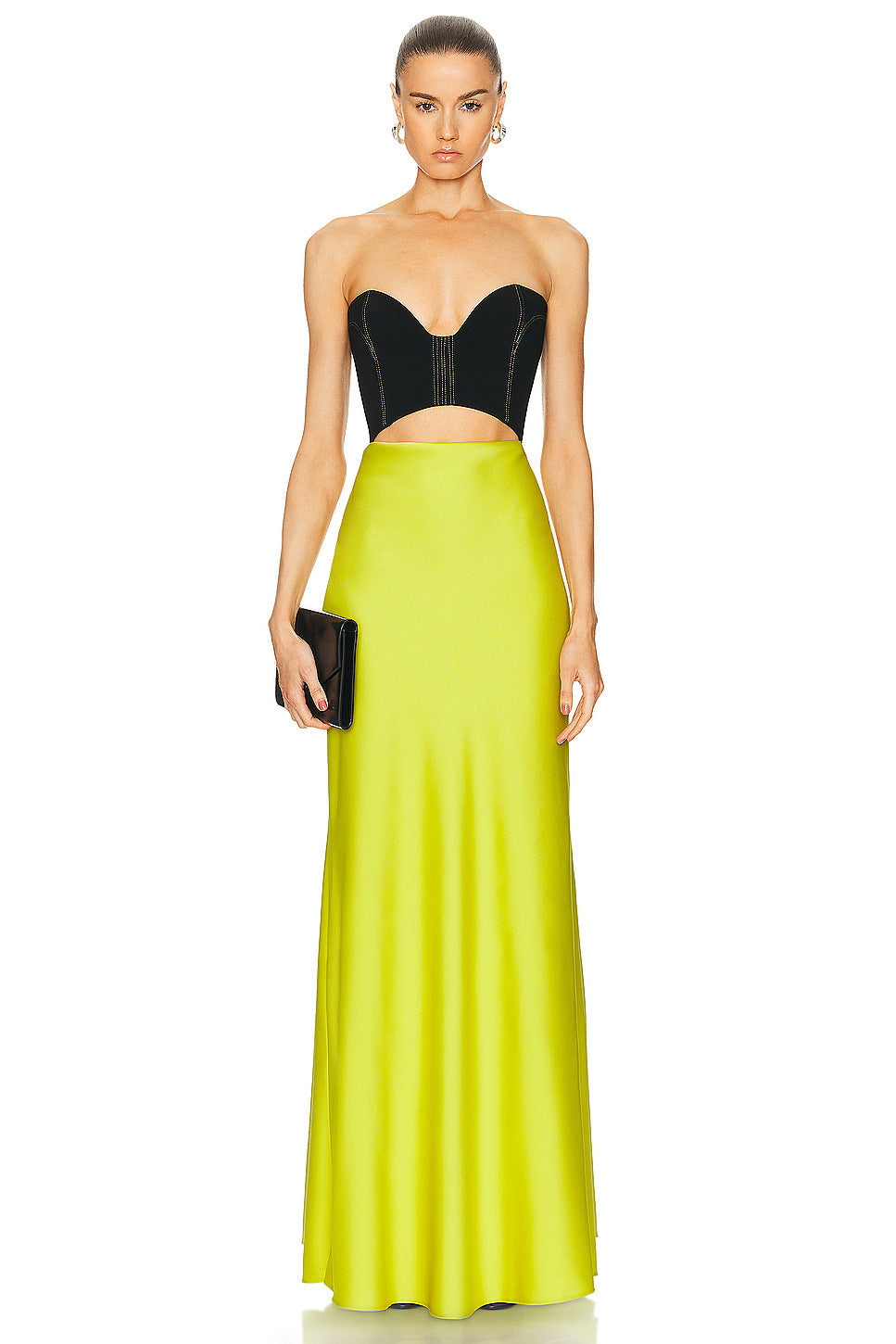 French Color Matching Pure Want Tube Top Dress
