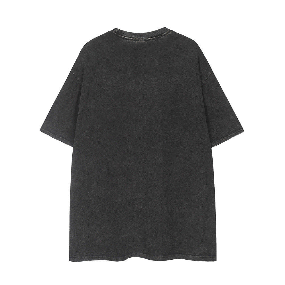 Creative Letters Printed Cotton Short Sleeve Men