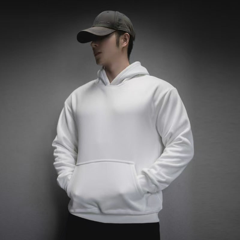 Heavy Polar Fleece Casual Exercise Training Running Hooded Sweater