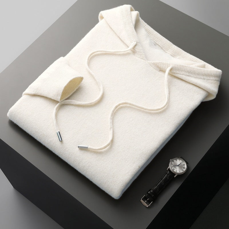 Men's Hooded Loose Knitted Sweater