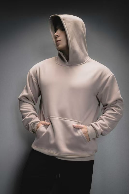 Heavy Polar Fleece Casual Exercise Training Running Hooded Sweater