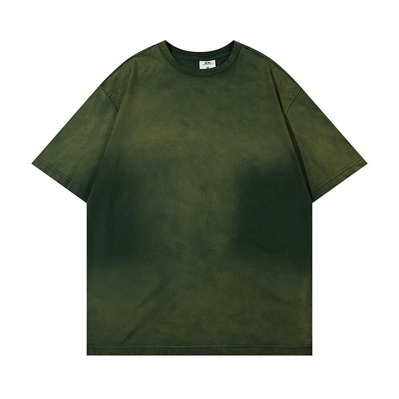 Wash Distressed Dirty Short Sleeve