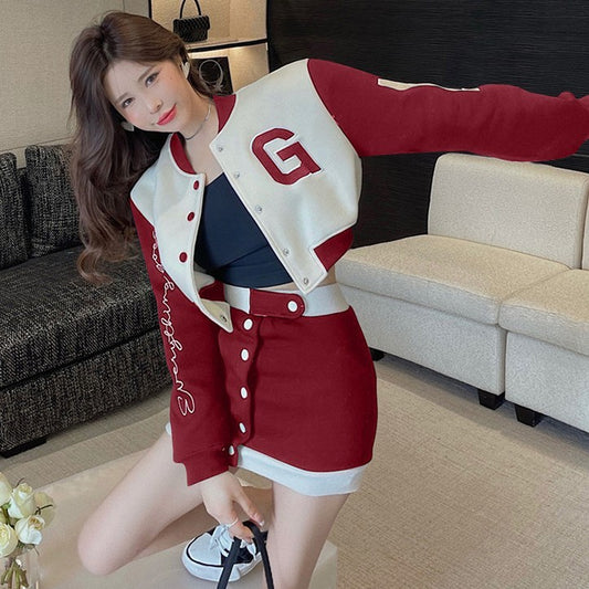 Sports Slim Spice Skirt Two Piece Set