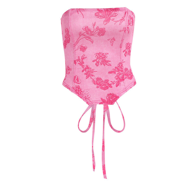 Fashion Tube Top Printed All-matching