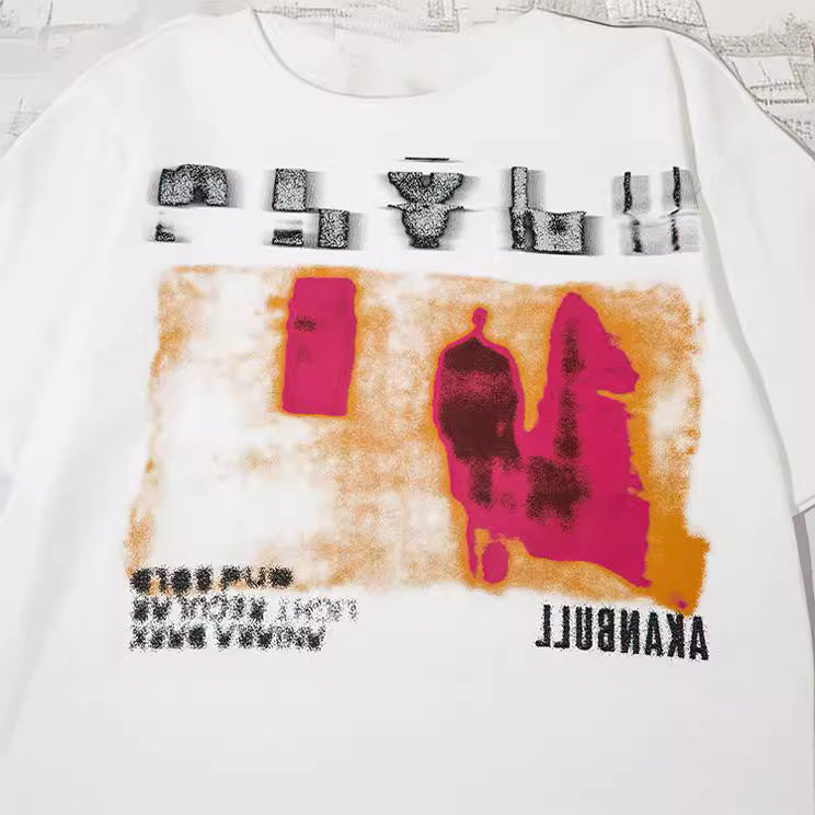 American Fashion Brand Printed Short-sleeved T-shirt