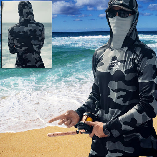 Fishing Hoodie Face Mask Neck Cover Sailing Shirt