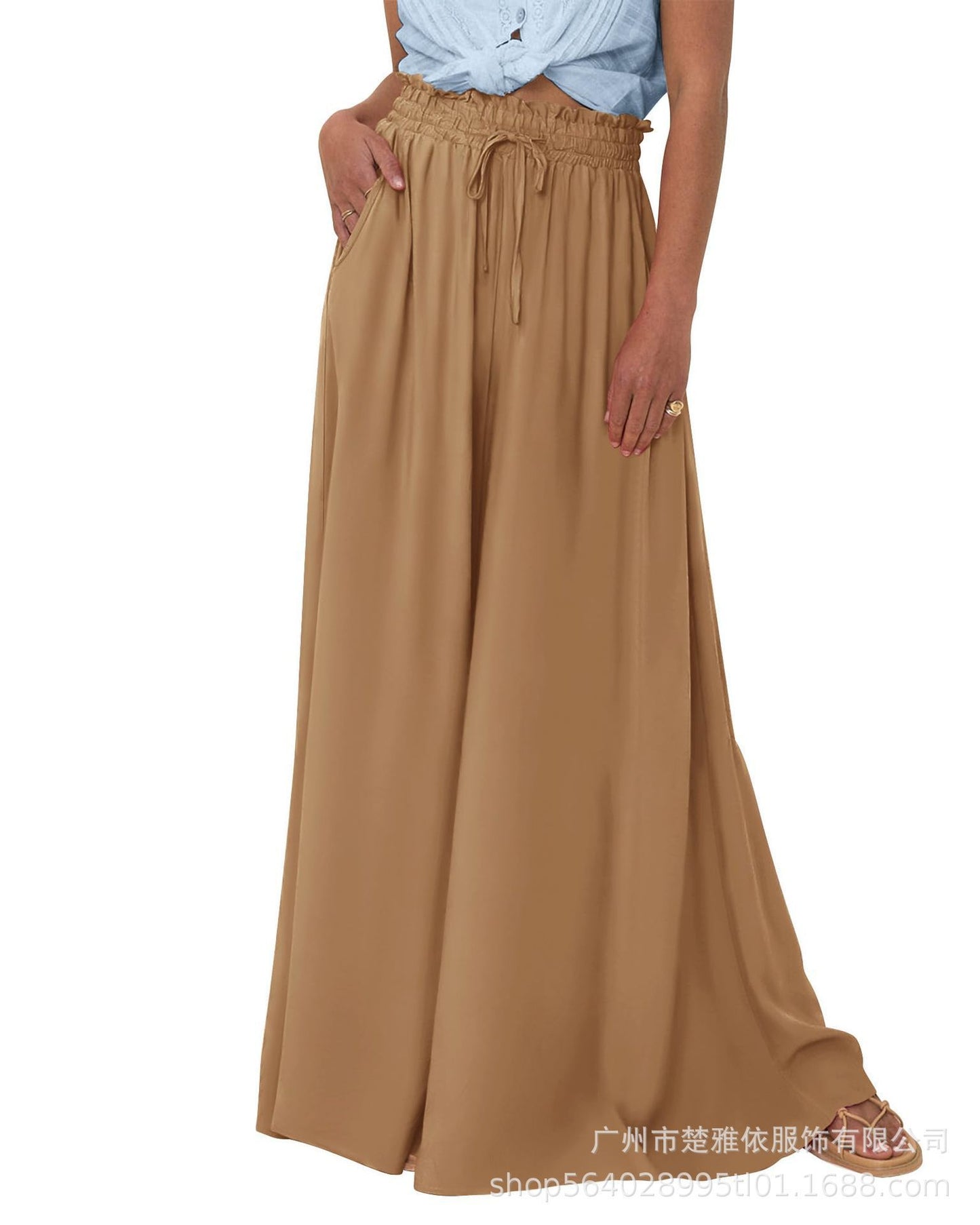 Women's High Waist Wide Leg Pants Casual Pants