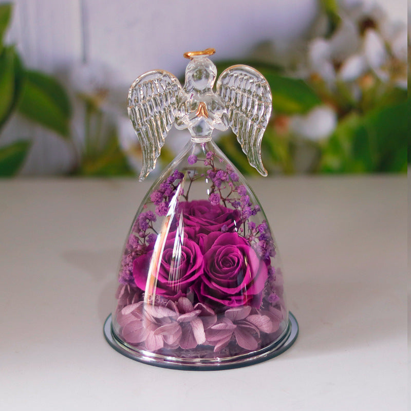 Eternal Rose Gift Box Angel Glass