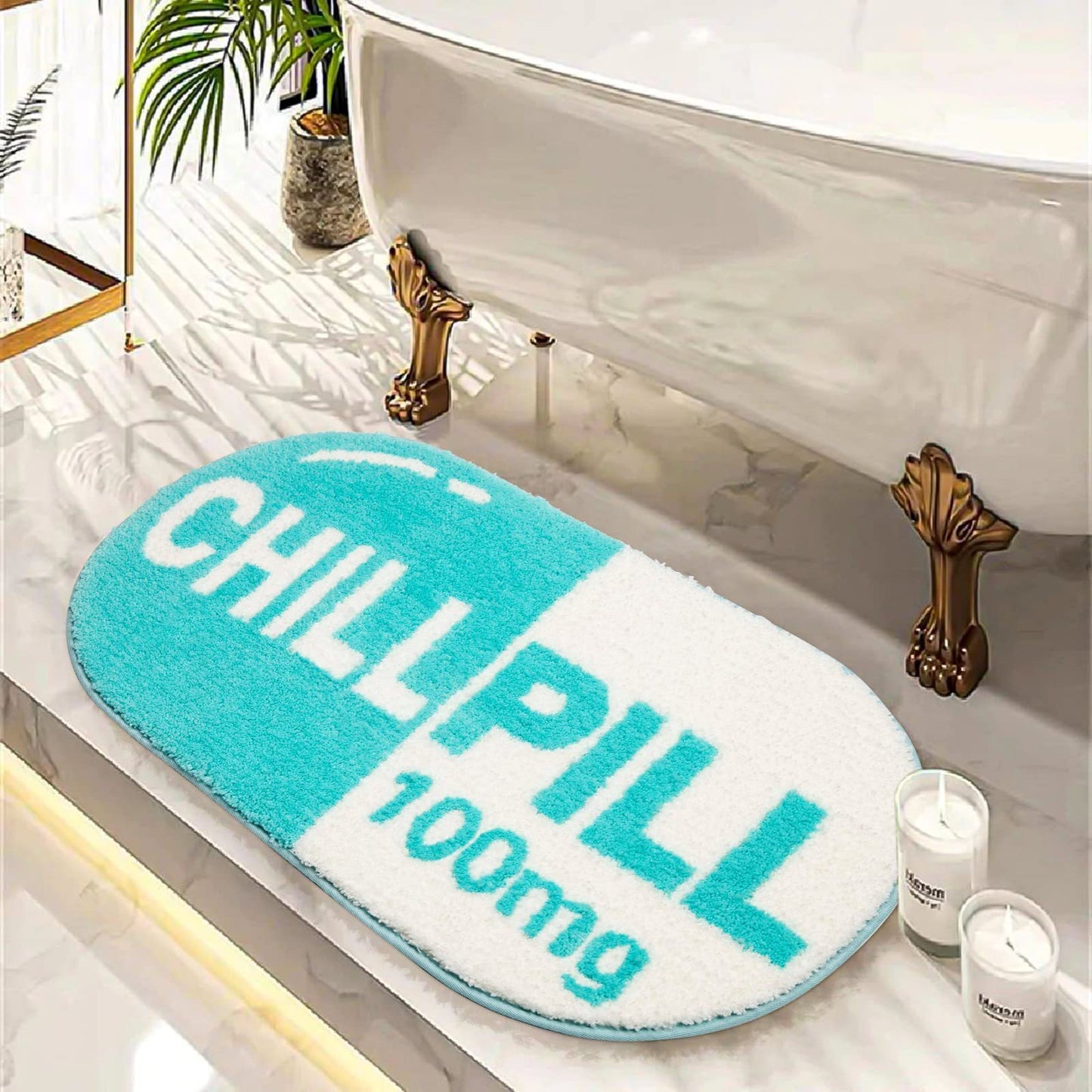 Pill Flocking Furniture Bathroom Non-slip Floor Mat