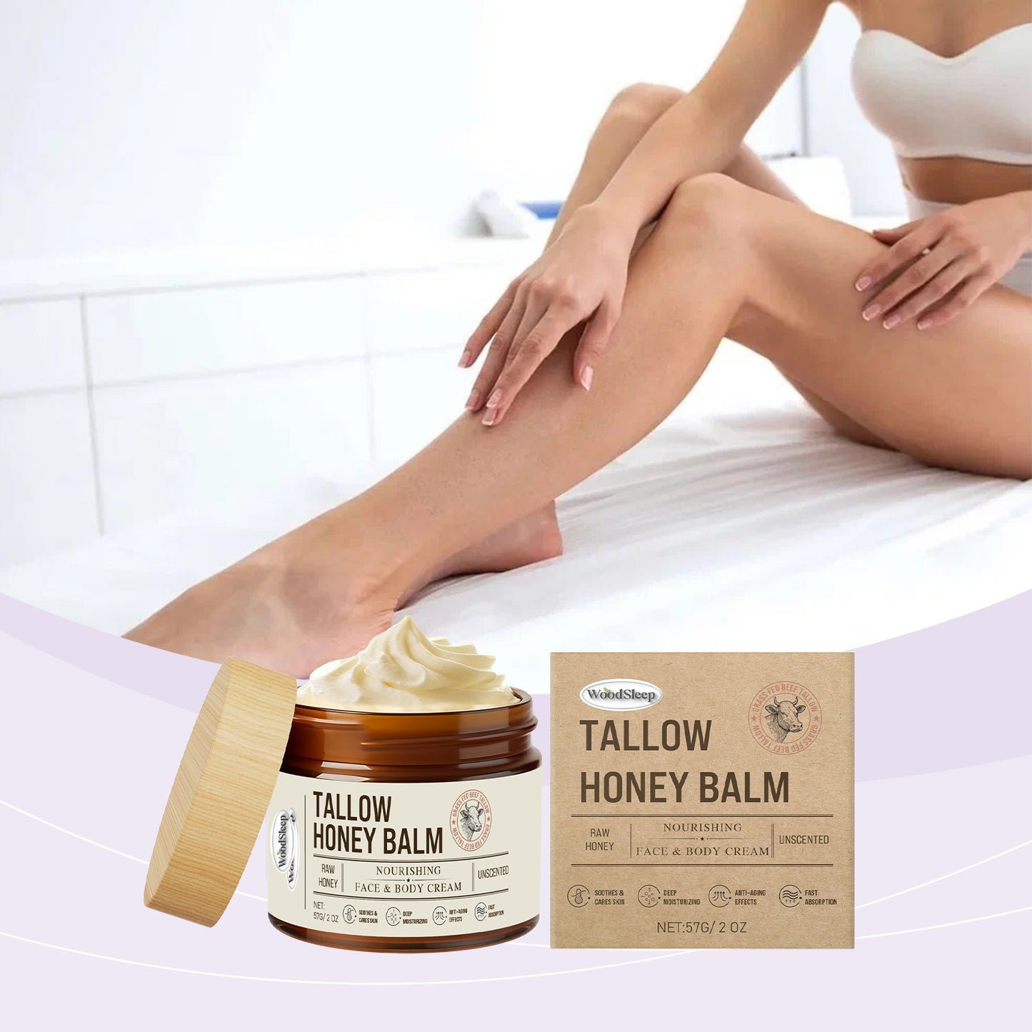 Tallow Honey Skin Repair Moisturizing Cream Relieve Skin Dryness Nourish Restore Skin Elasticity