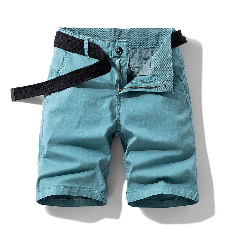 Hong Kong Style Loose Straight Men's Fifth Pants Summer