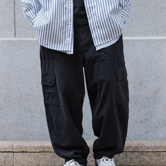 Multi-pocket Cargo Pants Men's Loose Street