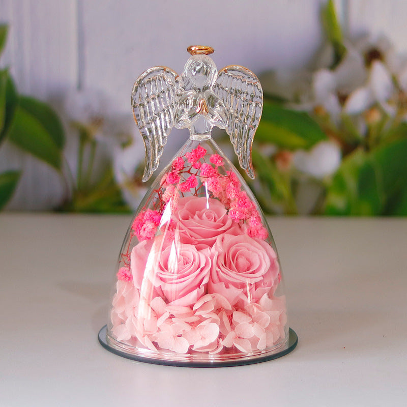 Eternal Rose Gift Box Angel Glass