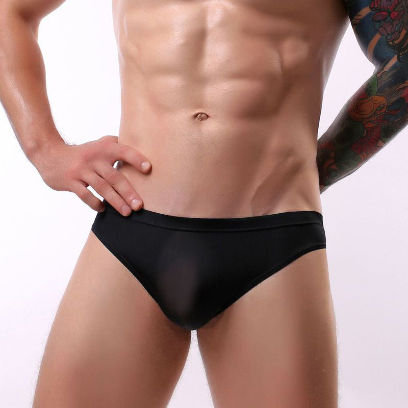 Men's Underwear Ice Silk U Convex Membrane Design Briefs