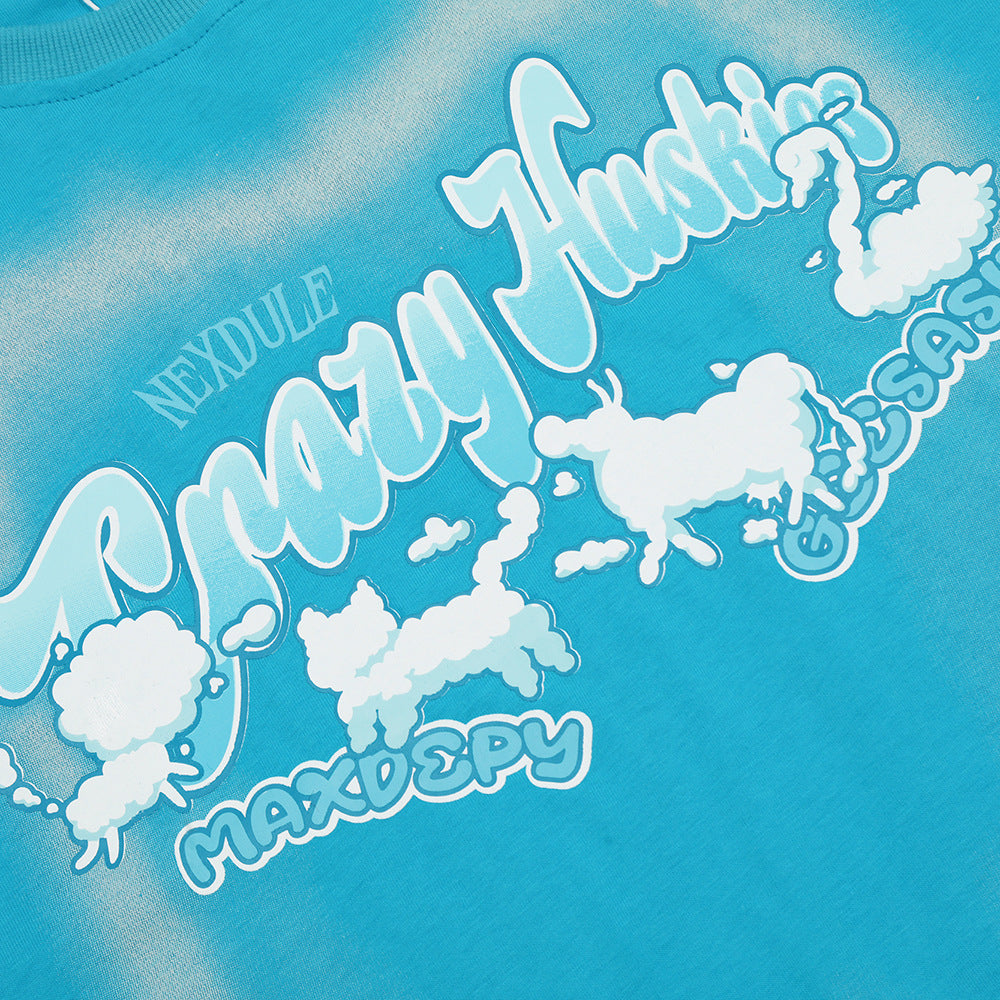 Abstract Animal Print Short-sleeved T-shirt For Men