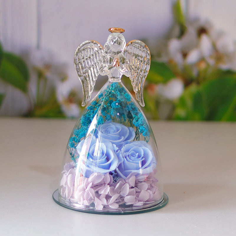 Eternal Rose Gift Box Angel Glass